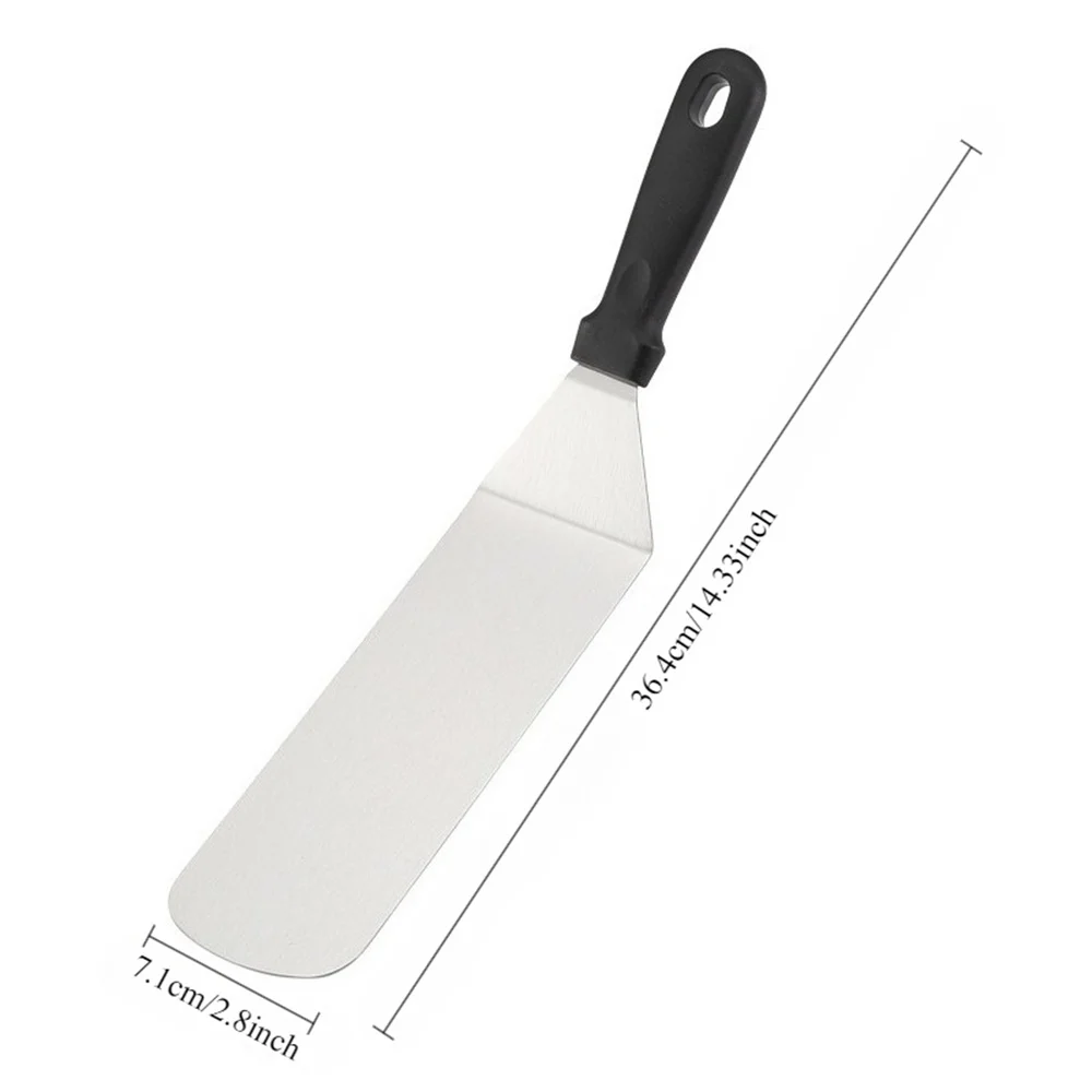 1 Stück Küchen-Edelstahl-Schaber Kochspatel Grillspatel Teller-Grillspatel Hamburger-Spatel Kochutensilien