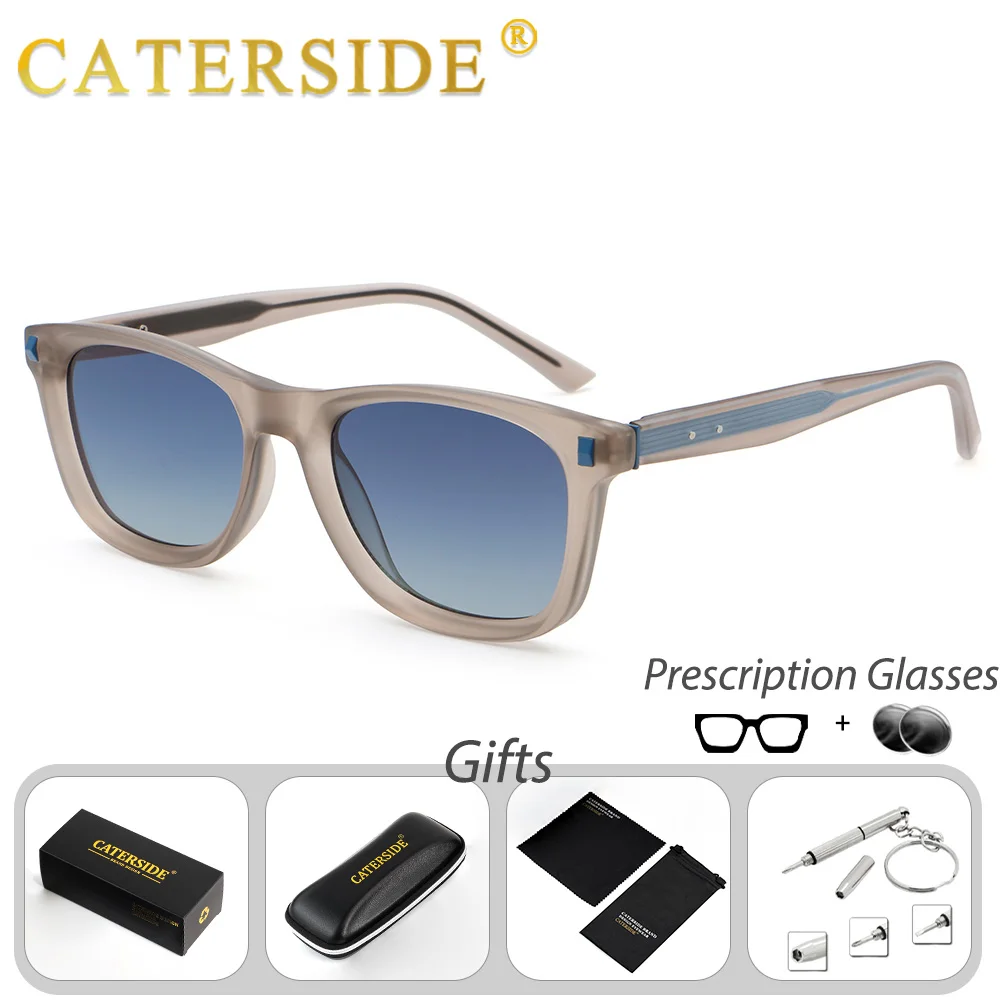 CATERSIDE Herren-Korrektionsbrillen, individuell angepasste quadratische Gläser, optische Sonnenbrillen für Damen, Outdoor-Brillen für Kurzsichtigkeit und Weitsichtigkeit – Detail 2