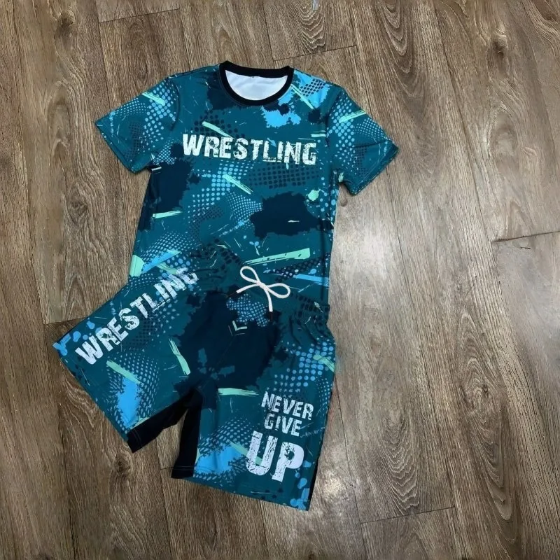 

2026 New European and American Style Wrestling Training Suit, High Elasticity, Breathable and Anti-Abrasion Sports Suit, Unisex