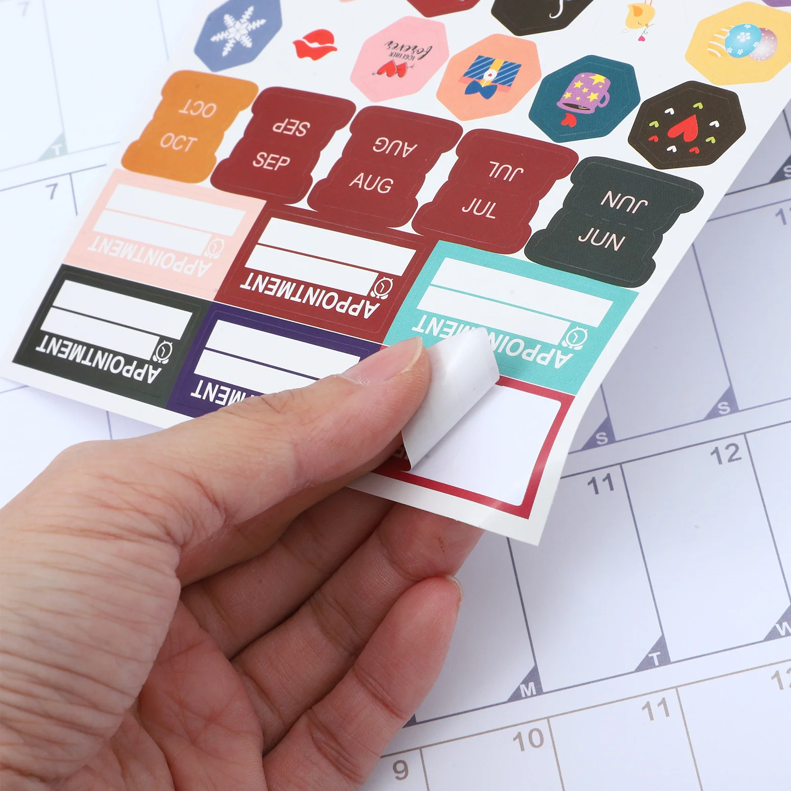 1Set 2025 Creative Wall Calendar Planner Yearly Schedule Paper Clear Printing Color Coordination Wall Calendar