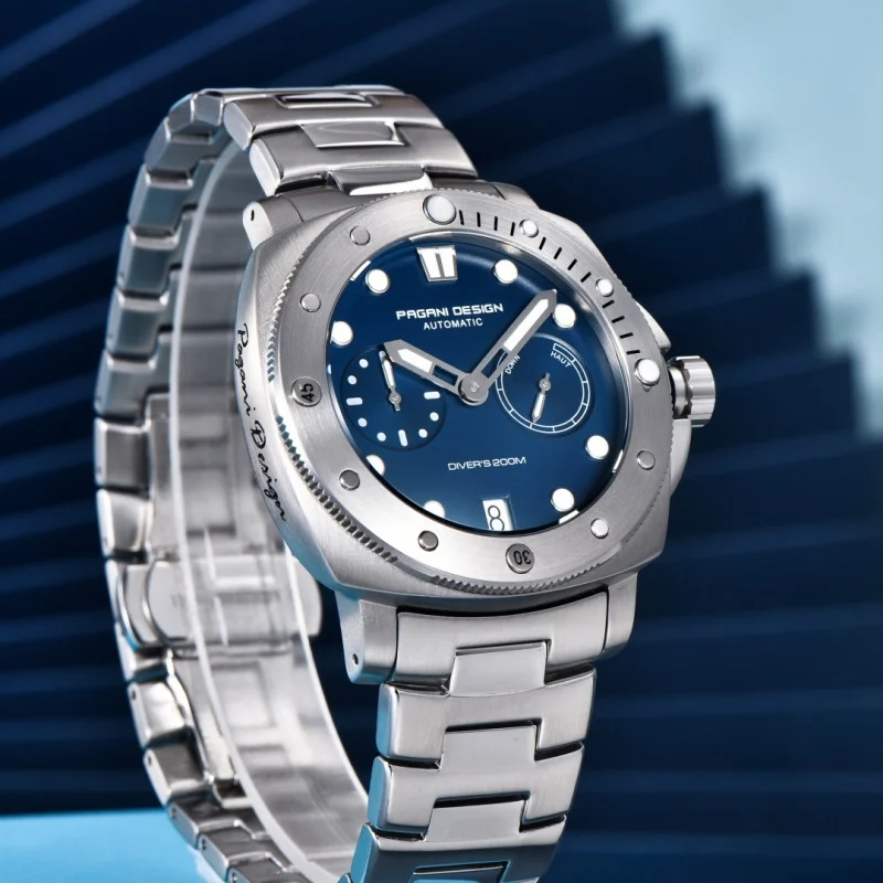 PAGANI DESIGN 1767 Men's Automatic Mechanical Watch Sapphire Crystal Stainless Steel Strap Waterproof Diving Watch Reloj Hombre view 3