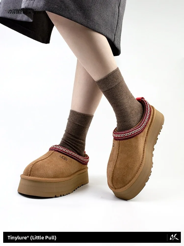 

Теплые шерстяные однотонные женские зимние термопанцы до середины икры, модный дизайн с кисточками, универсальный круглый год