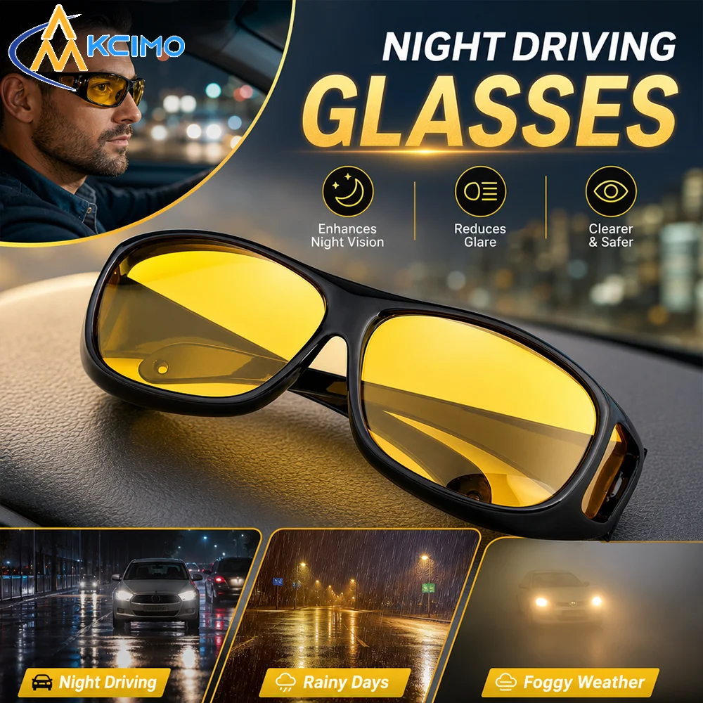 Full Wrap Anti-Glare Sunglasses, Ultra-Light Portable Unisex Eyewear, Outdoor Travel Driving UV Protection Glasses