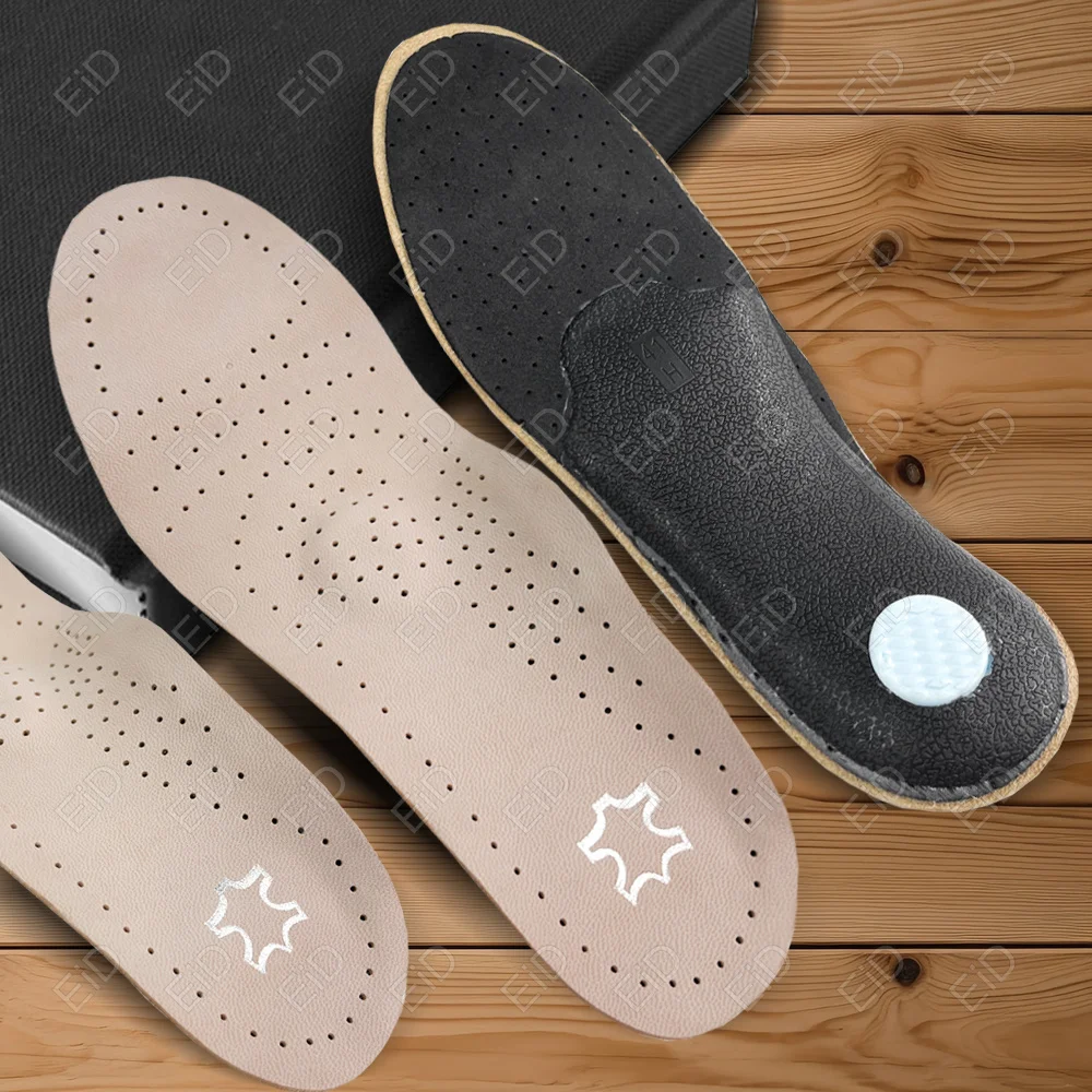 Genuine leather Orthopedic Insole Orthotic Arch Support Instep Flat Foot Shoes Latex Antibacterial Active Carbon Pad Foot Care