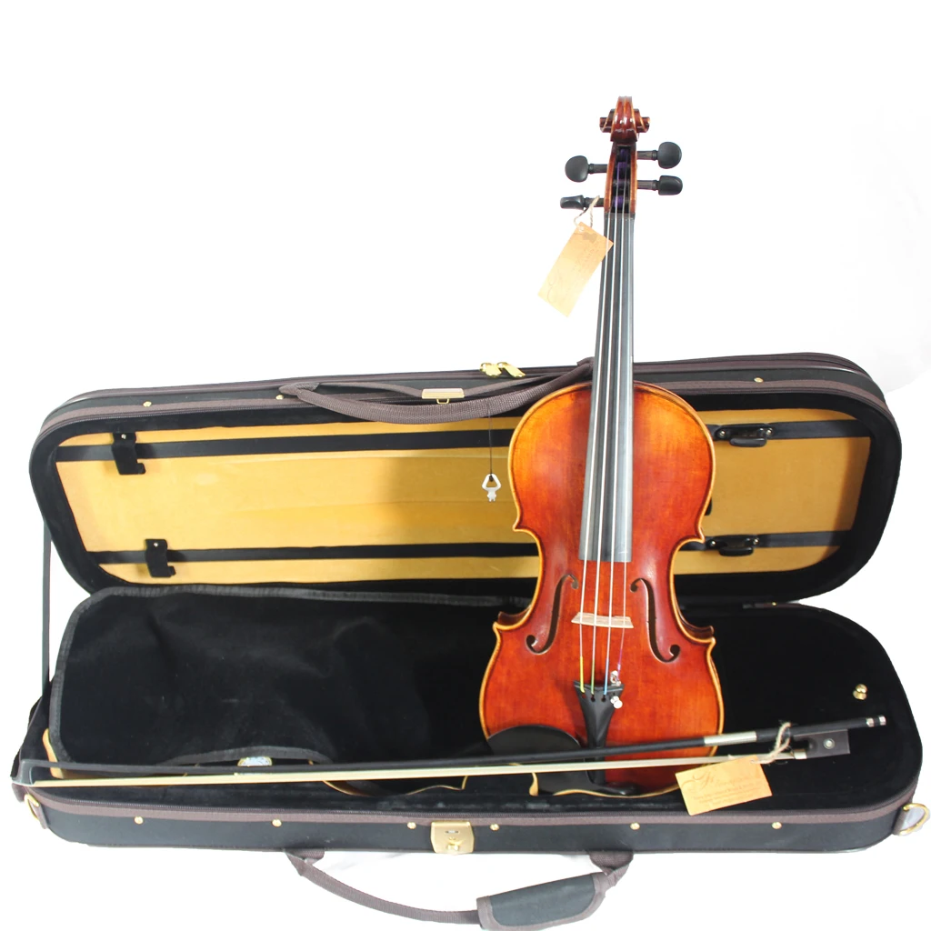 Free Shipping Violin 4/4 Copy Antonio Stradivarius 1715 100% Handmade Oil Varnish With Carbon Fibre Bow And Foam Case FPVN02