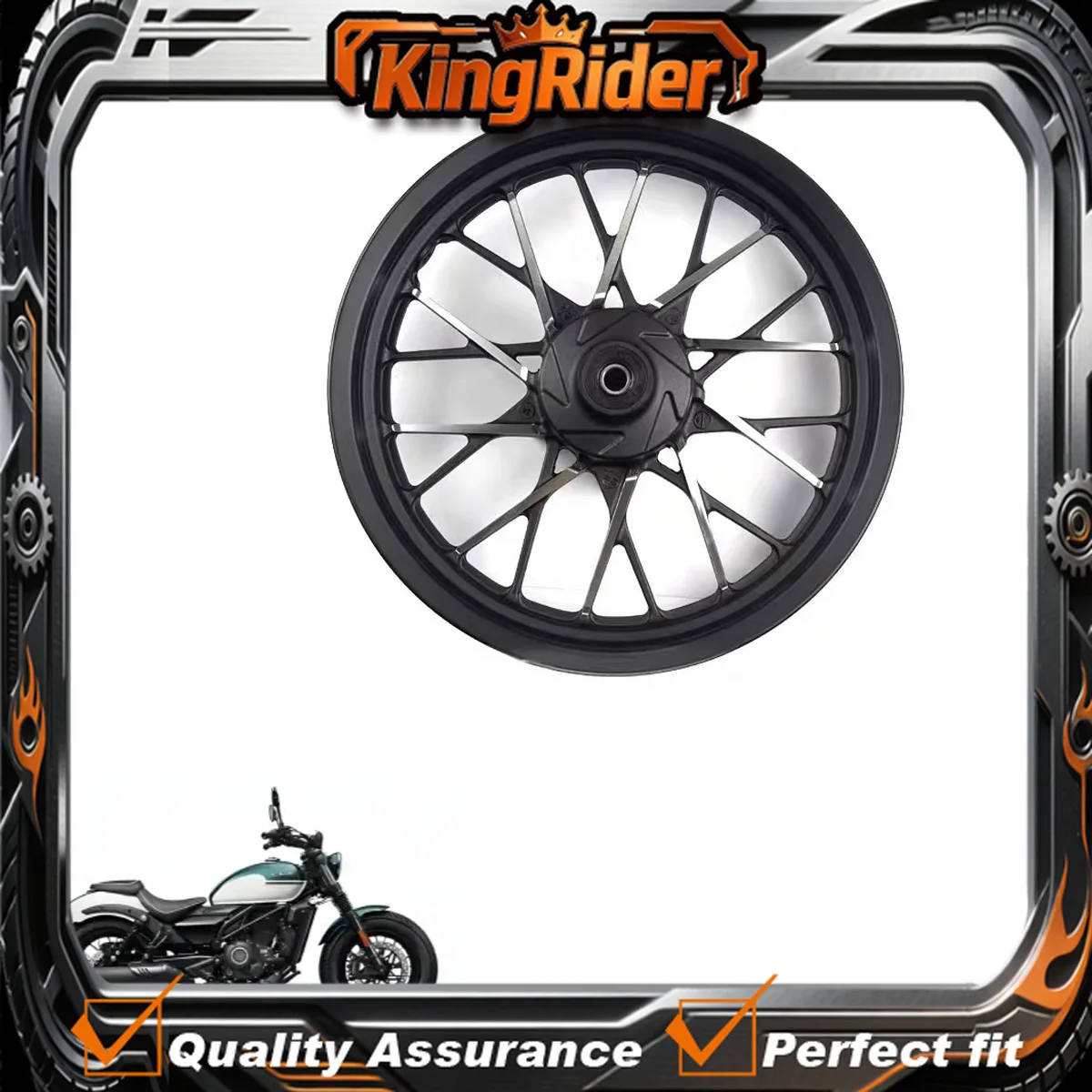Motorcycle front wheel hub steel rim Fit For CFMOTO 250SR 250NK 450CLC/MT 450NK 450SR 450SRS 500SR 675SR-R 675NK 800MT/MTX 800NK