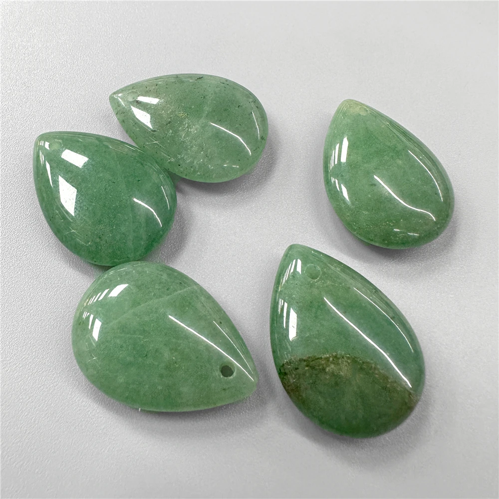 18X25MM Smooth Natural Green Aventurine Jades Water Drop Pendant