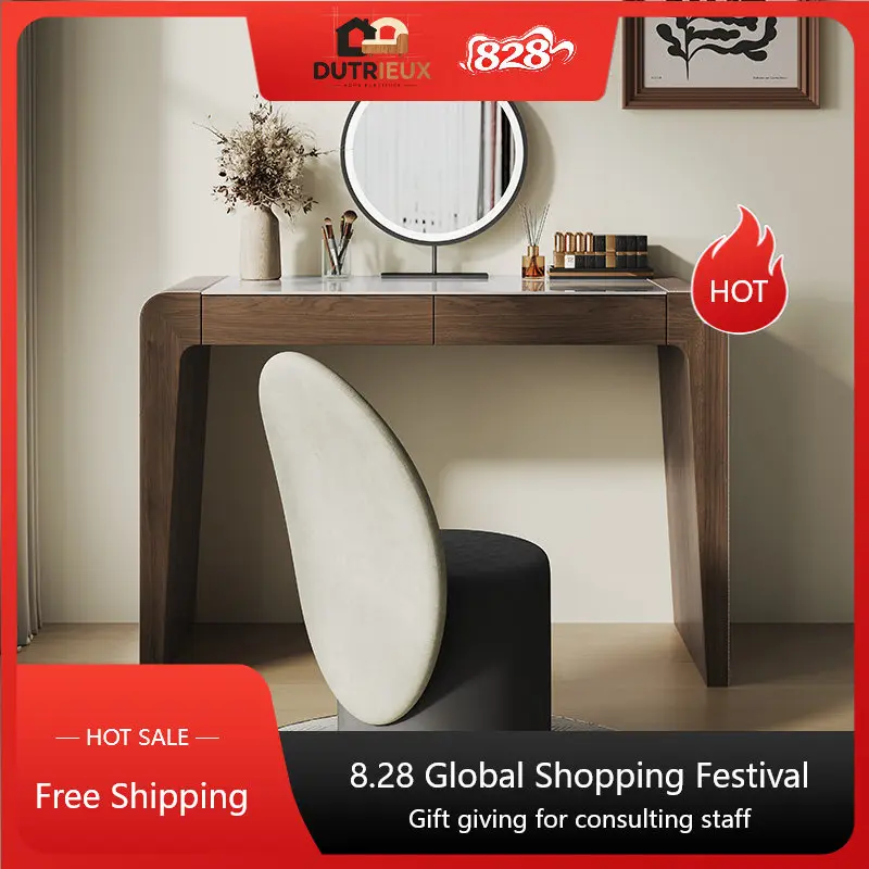 Aesthetic Large Storage Vanity Table Nordic Modern Luxury Salon Adult Dresser Bedroom Drawers Meuble Coiffeuse Home Furniture