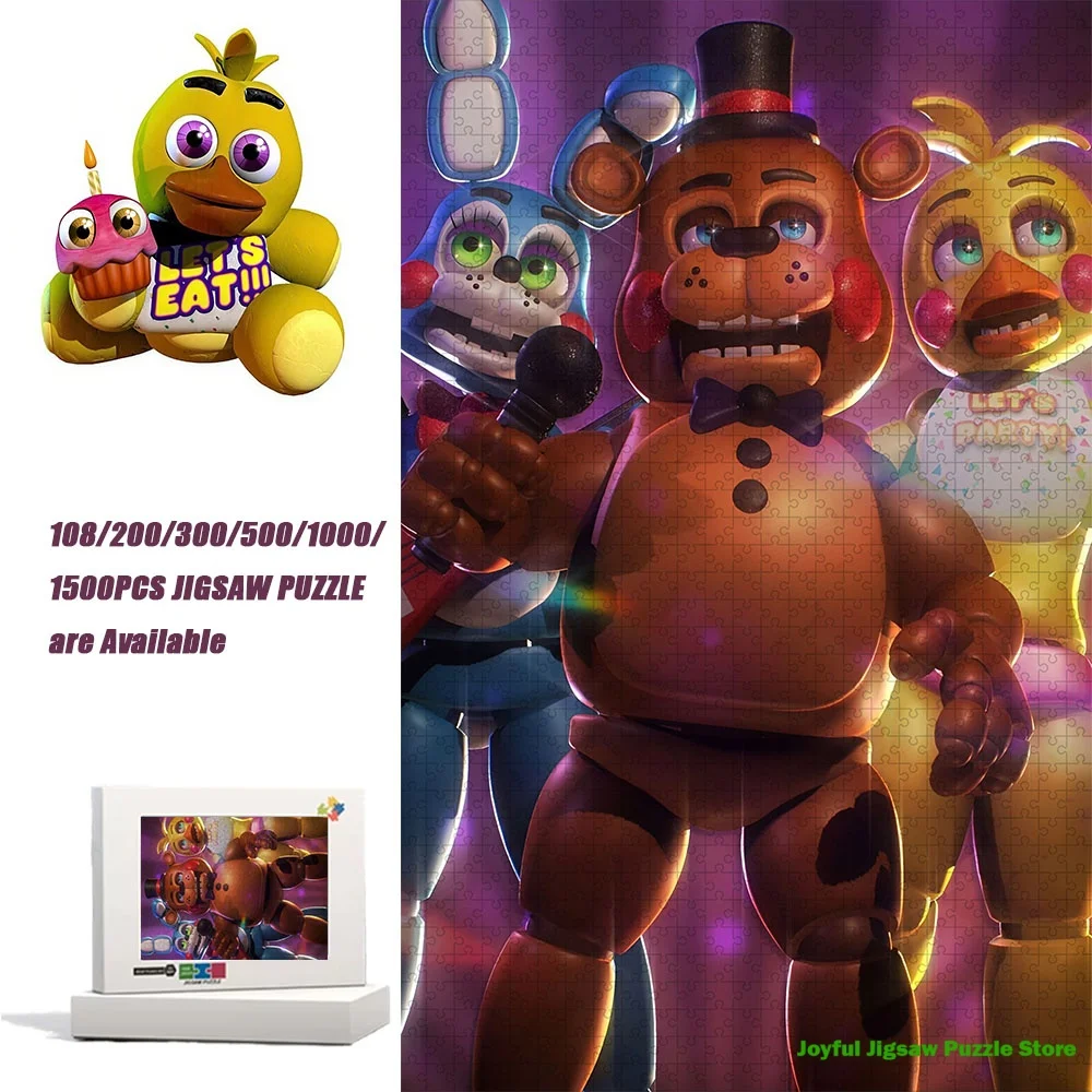 Five Nights at Freddy's Dark Mystery Night Animated Character Jigsaw Puzzle Anxiety Release Game Entertainment for Graduation