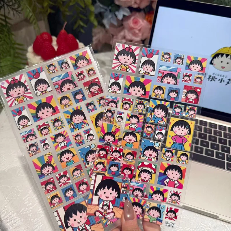 

Chibi Maruko-Chan Anime Peripheral Painting Relief Stickers Cartoon Diy Tent Material Decoration Sticker Birthday Gift for Girls