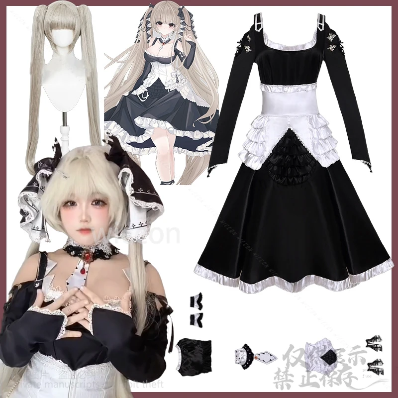 

Formidable Cosplay Anime Game Azur Lane Costume Gothic Black Lace Gorgeous Vintage Lolita Sexy Kawaii Dress Halloween Customized
