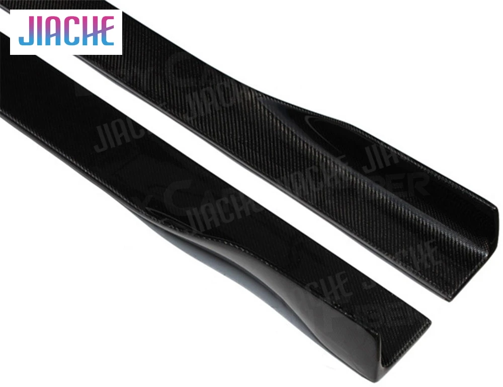 2Pcs/Set Carbon Fiber Car Bumper Side Skirts Extension Body Apron Lip Prodect for Audi A5 Sline S5 RS5 Car Styling FRP