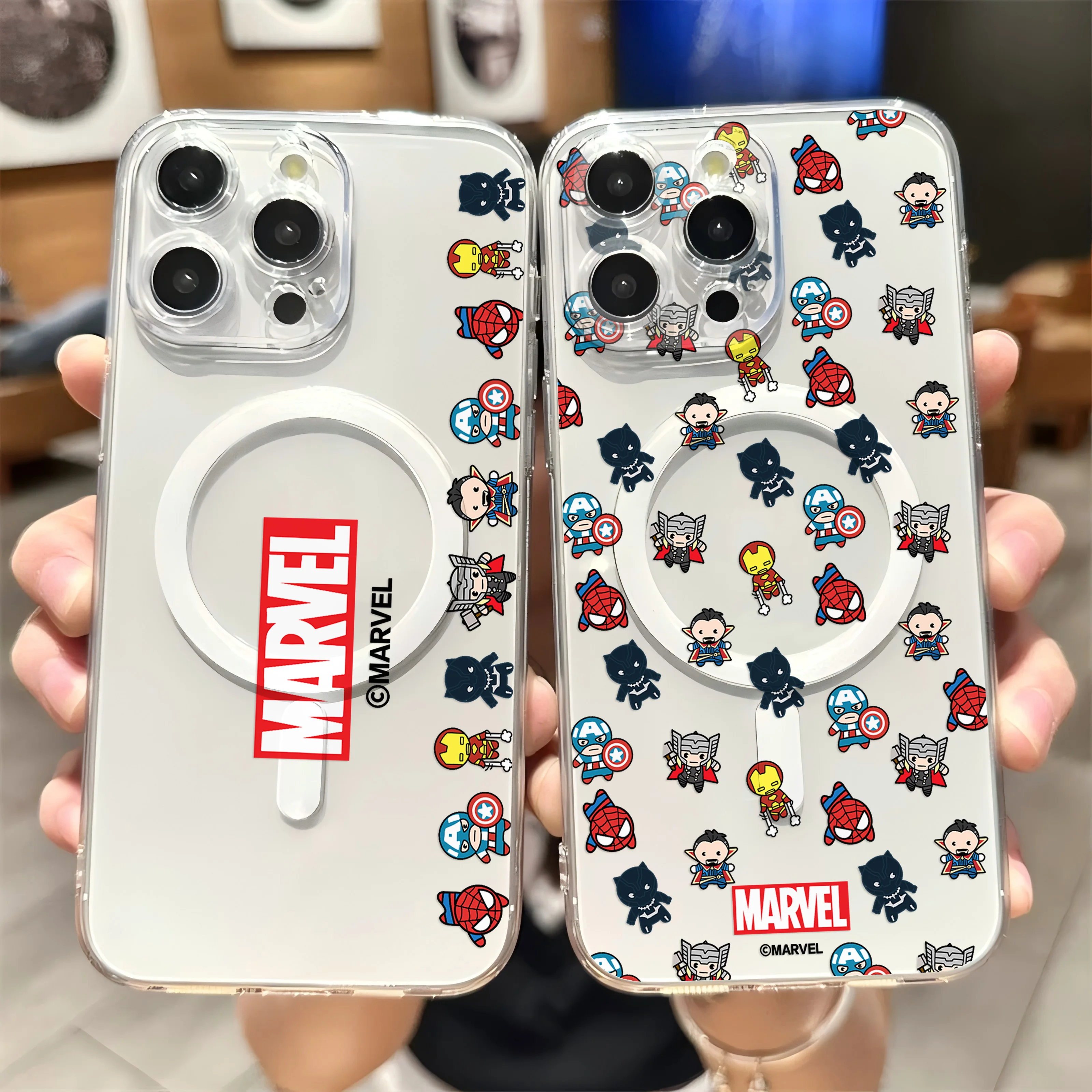 Hot A-Avengers Superheroes Magnetic Phone Case For Samsung Galaxy S25 S24 S23 S22 S21 S20 FE Edge Plus Ultra 5G Soft Clear Cover