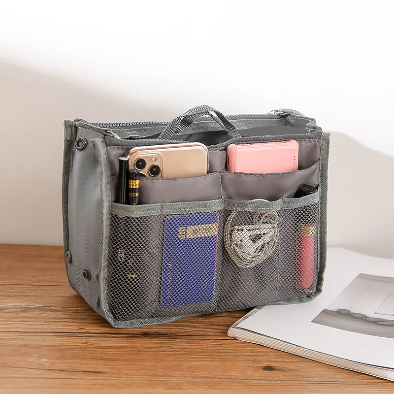 Multi Functional Large Capacity Makeup Bag Portable Double Zipper Toiletries Travel Storage Bag Mommy Bag Multi Pocket Cosmetic