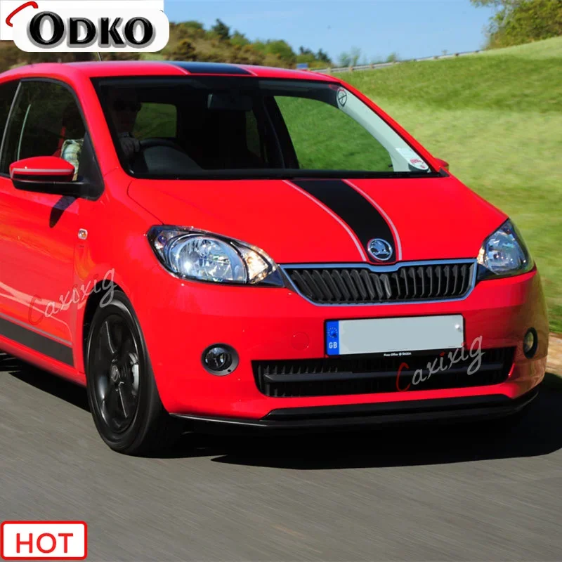 

Автомобильный капот, гоночные спортивные полосы, наклейки на крышку двигателя, наклейки на капот, крышу, хвост багажника, декоративные наклейки, пригодные на 3-5 дверей для Skoda Citigo