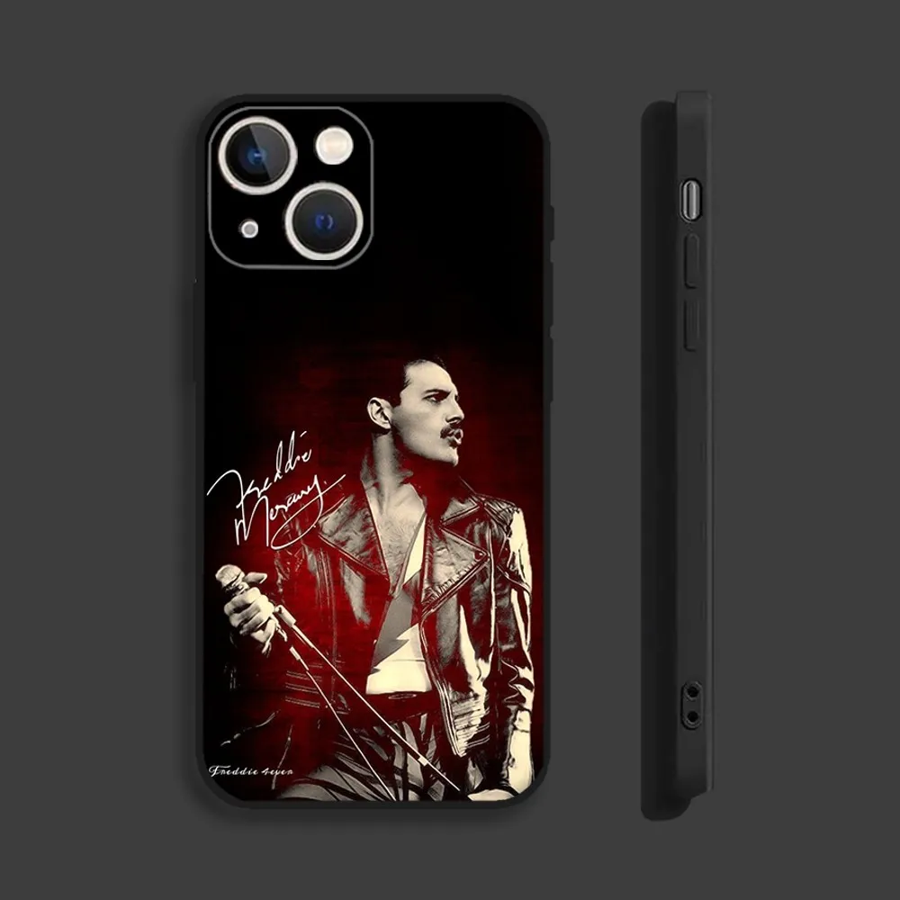 Freddie Mercury Queen Phone Case For iPhone 15,14,13,12,11 Plus,Pro,Max,XR,XS,X,7,8 Plus,SE,Mini Silicone Soft