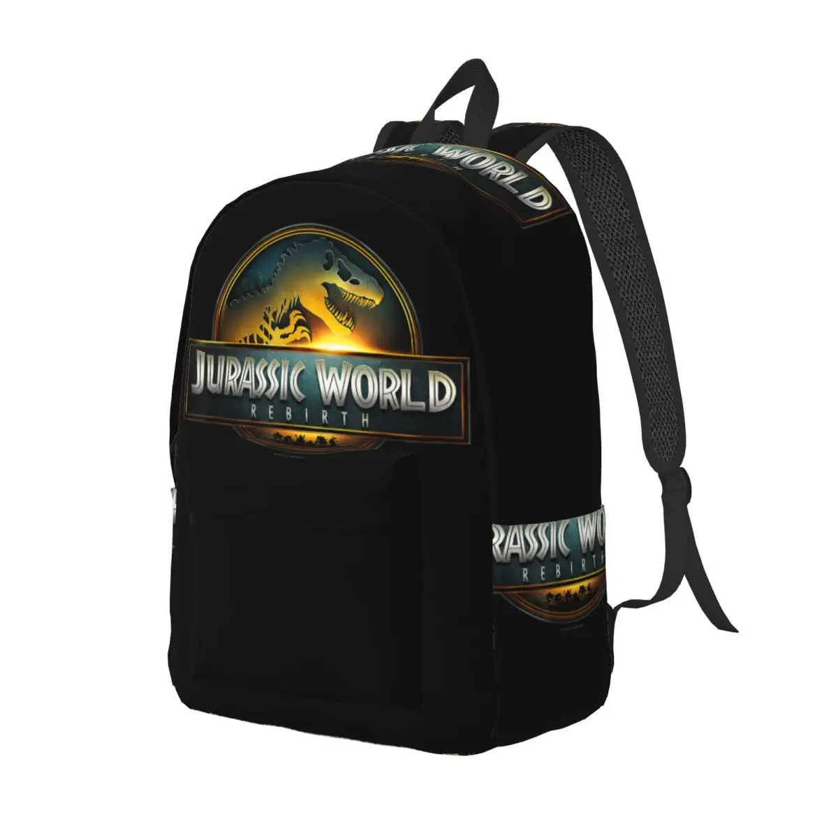 Jurassic World Rebirth ภาพยนตร์โลโก้กระเป๋าเป้สะพายหลัง Trekking กระเป๋าเป้สะพายหลังนักเรียน Unisex Designer กระเป๋าโรงเรียนขนาดใหญ่ตลก Rucksack