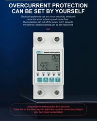 Reclosable smartlife TUYA WIFI Circuit breaker 63A 110V 220V Energy Meter Metering Timer with voltage current leakage protection