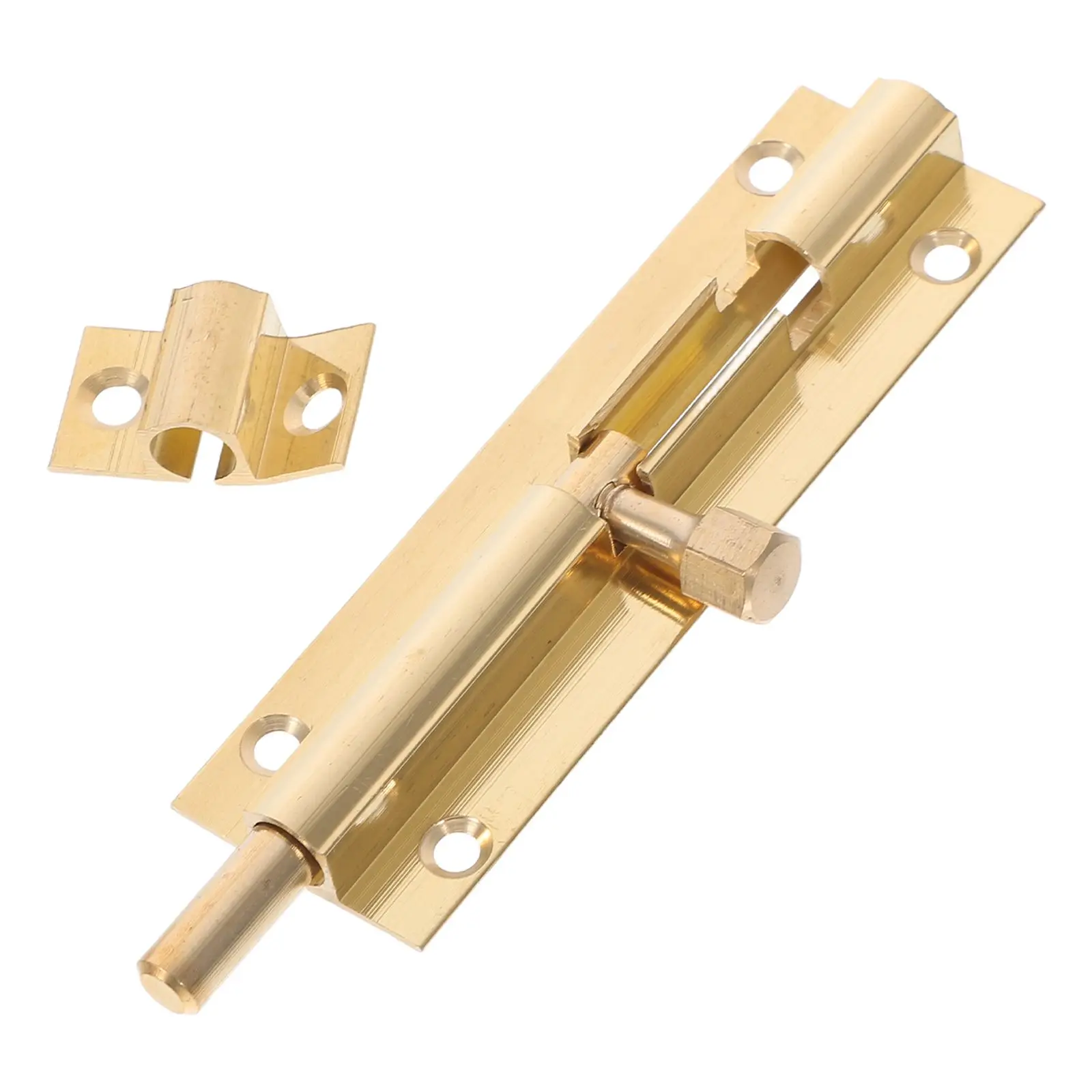 

Wooden Door Latch Bolt Barn Lock Golden Deadbolt Barrel Heavy Duty Vintage Copper Hardware French Retro Style Secure Protection