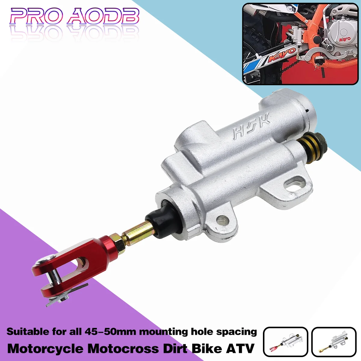 

45-50mm Motorcycle Dirt Bike rear hydraulic brake master cylinder pump For Kayo K2 K6 T2 T4 T6 Bosuer BSE M4 M2 K5 Nc250 250cc