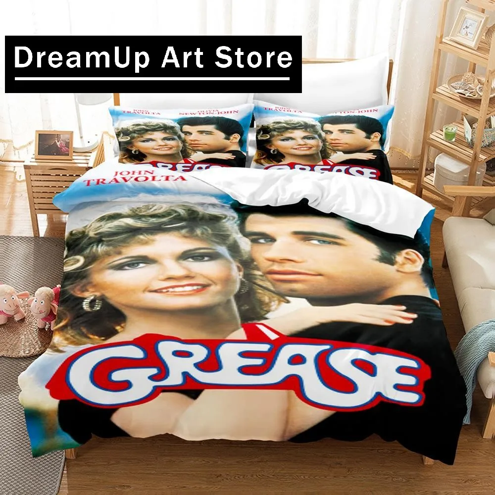 Grease Bedding Set Single Twin Full Queen King Size Bed Set Aldult Kid Bedroom Duvetcover Sets 3D Print Anime Bed Sheet Set