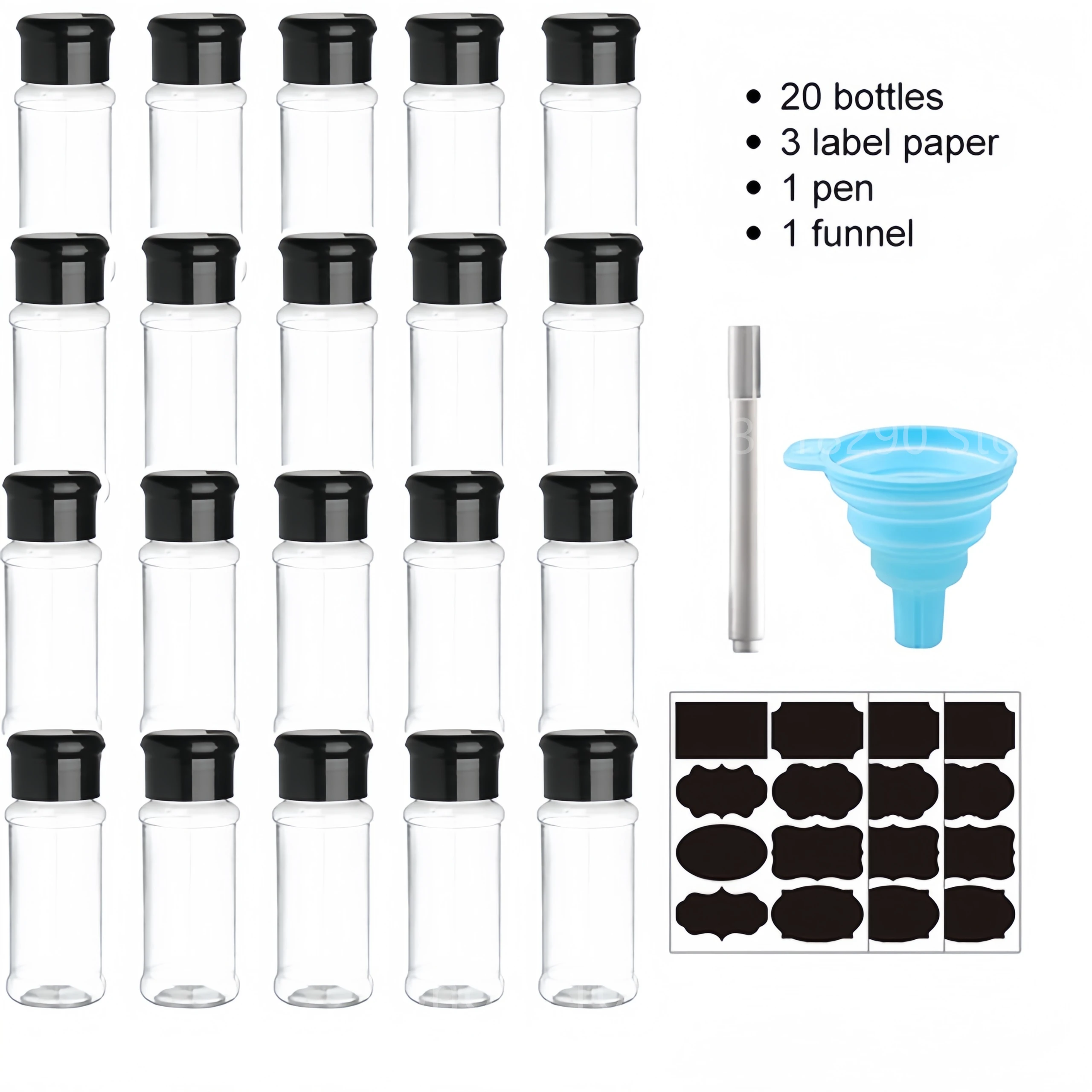 5/10/15/20 Pc Potten Voor Kruiden Zout En Peper Shaker Kruiden Pot Spice organizer Plastic Barbecue Kruiderij Keuken Gadget Tool