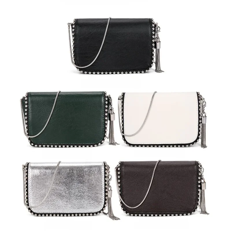 Fashion PU Small Square Shoulder and Crossbody Bags Hasp Chains Simple Versatile Bags for Women 2024 High Quality on Sale