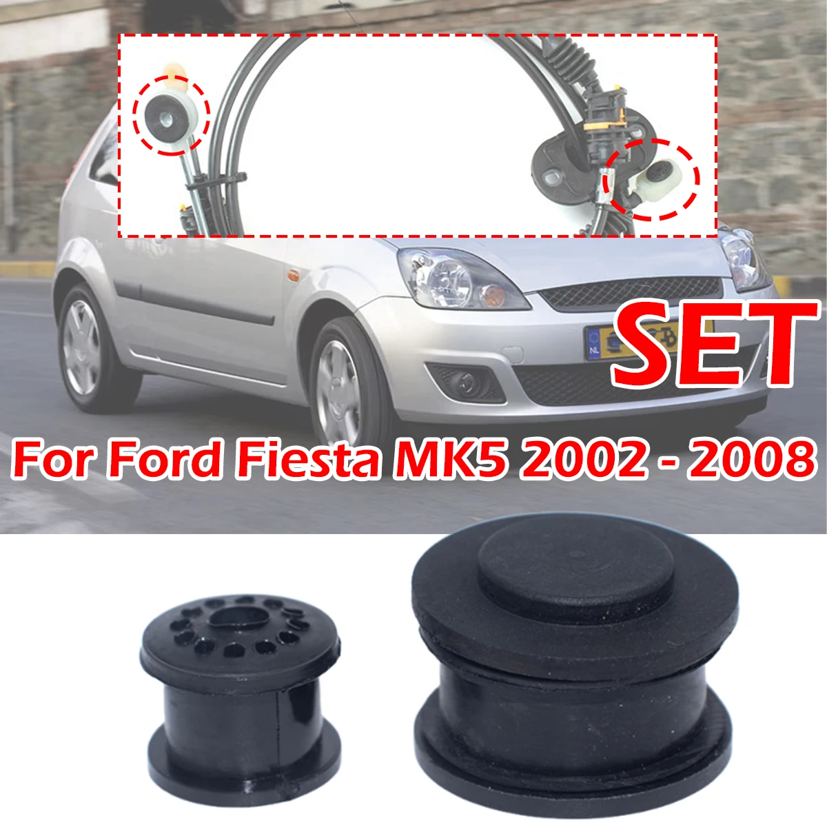 

Gearbox Linkage Cable End Bush Repair Kit For Ford Fiesta MK5 02-08 MT Pull Head Shifter Lever Wearable Collet Replacement Parts