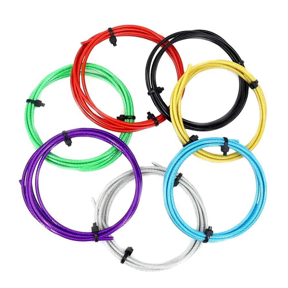 Cabo revestido de pvc de aço inoxidável 304, 5m-10m, diâmetro 1/2/3/4/5/6mm, verde/vermelho/preto/amarelo/azul/transparente, corda de fio de aço