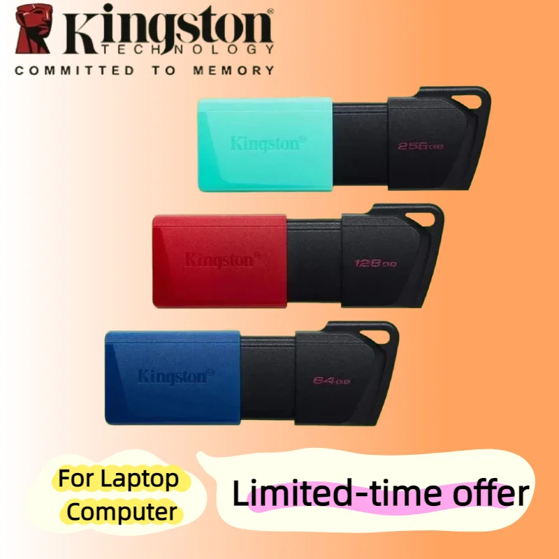 Kingston USB Flash Drive USB 3.2 Gen 1 Pen Drive 64GB 128GB 256GB Flash Disk Mini Key Memory Original Usb Stick3.2 Drives for PC