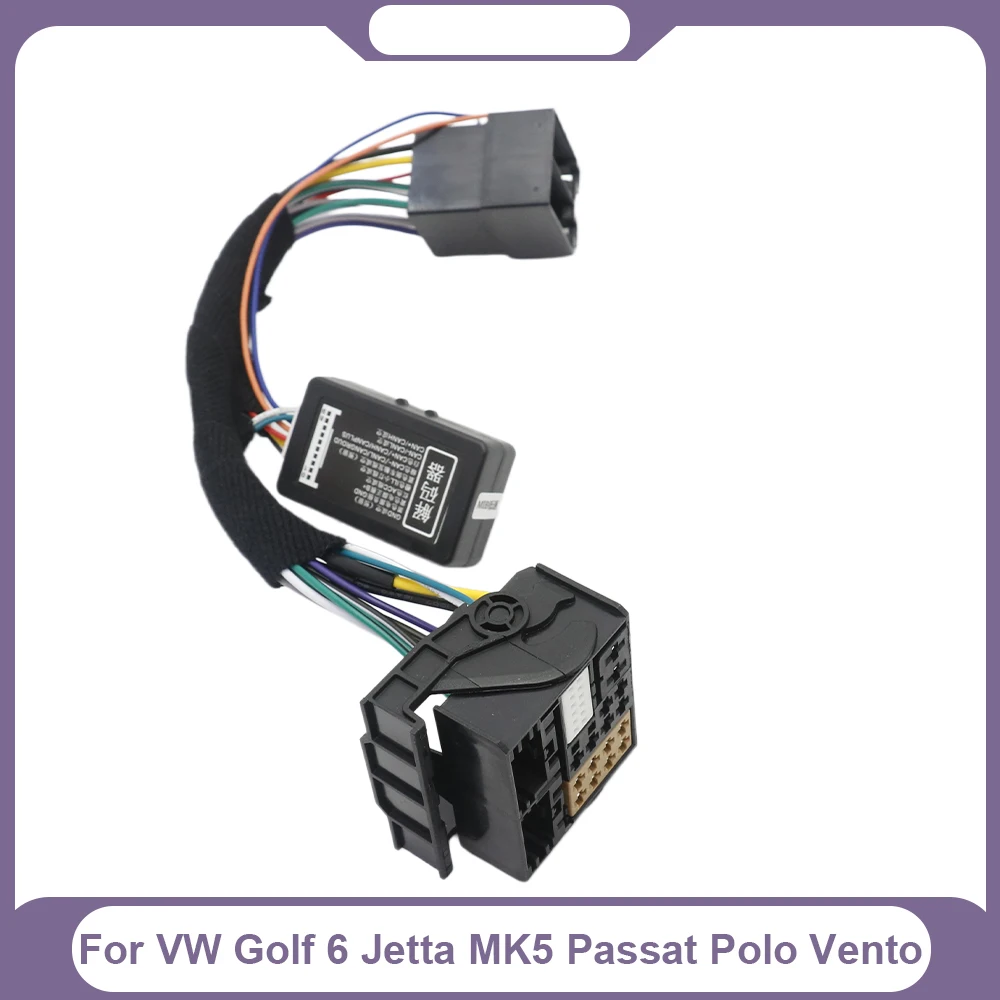 

For VW Golf 6 Jetta MK5 Passat Polo Car ISO CANBUS Decoder Simulator Plug Play ISO Quadlock Adapter Cable