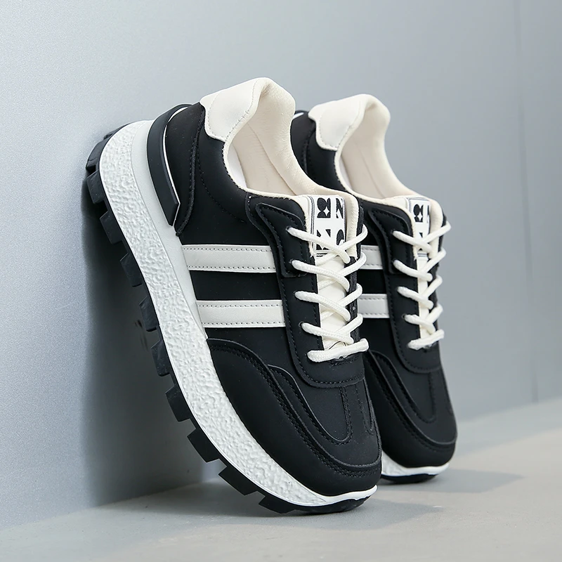 حجم كبير أحذية رياضية نسائية زوجين محايد الجري أحذية رياضية باطن سميكة في الهواء الطلق أحذية مشي موضة عدم الانزلاق اللياقة البدنية المدربين #4