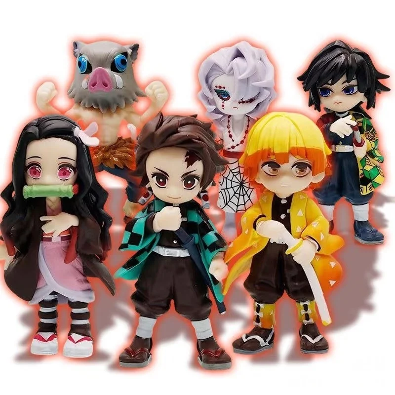 

Demon Slayer Blind Box Q Version Action Figures First Series Collectible Anime Figurines Desktop Ornaments Gift For Anime Lovers