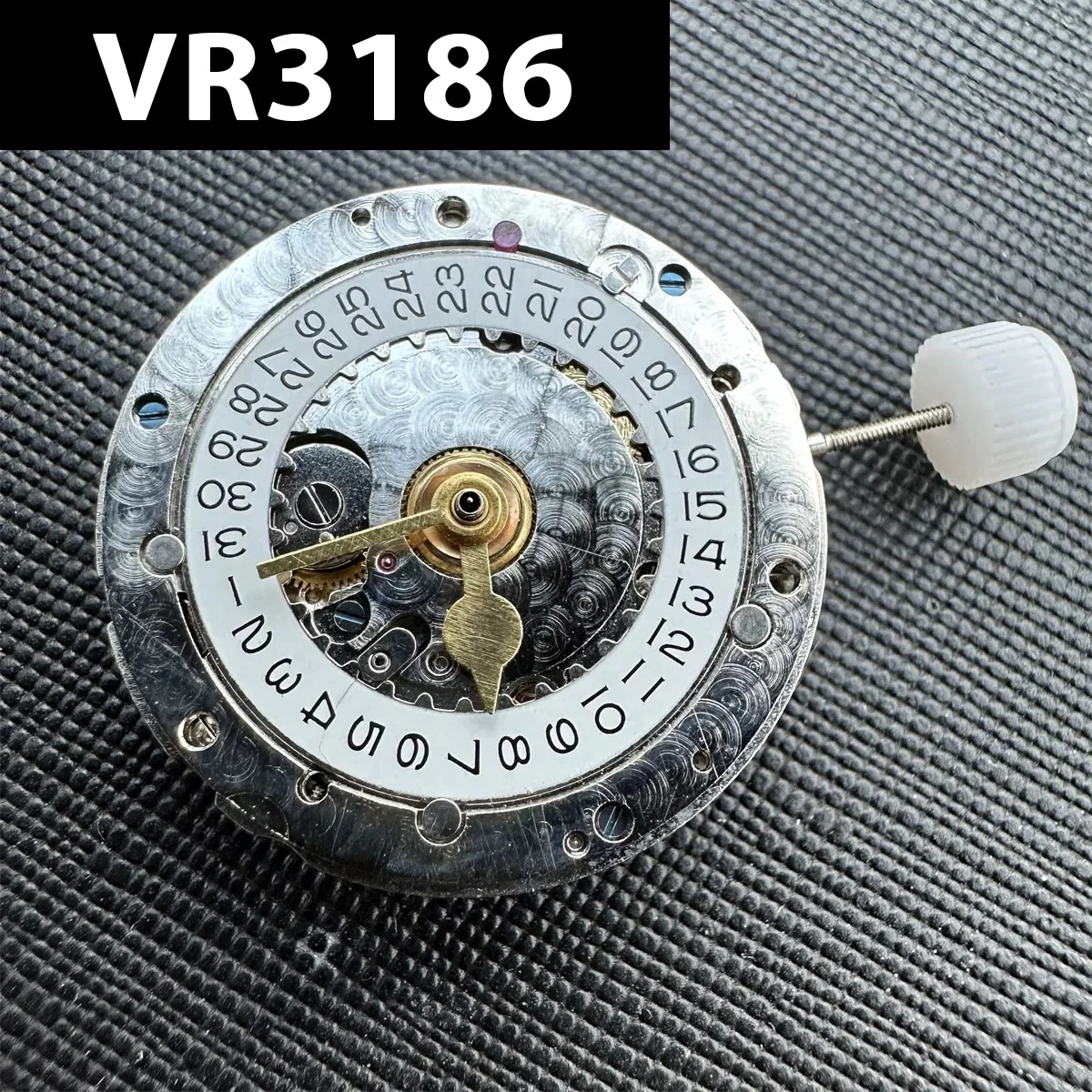 

Shanghai New Automatic Machinery VR 3186 GMT Movement Blue Oil Silk Greenwich Movement Watch Movement Repair Replacement Parts