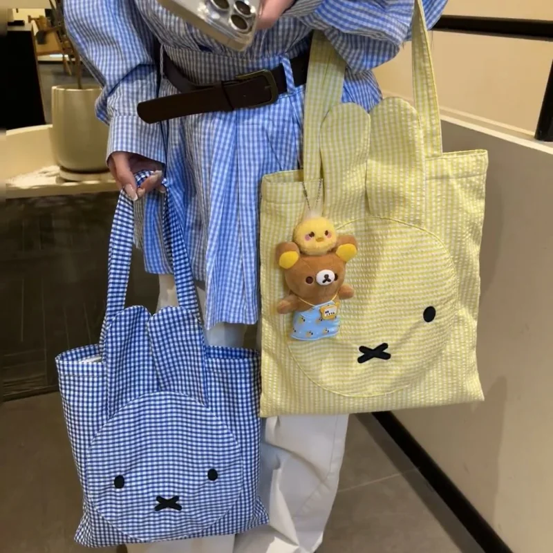 카와이 미피 만화 대용량 원 숄더 백 다용도 핸드백 스쿨백 패션 숄더 백 소녀를위한 선물 장난감