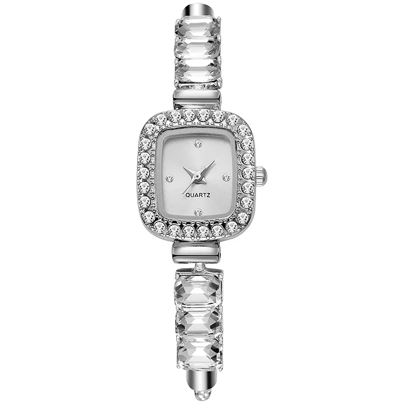 Nova moda feminina relógios de pulso de quartzo senhoras pull-out diamante cravejado pulseira relógio de presente de luxo dropshipping