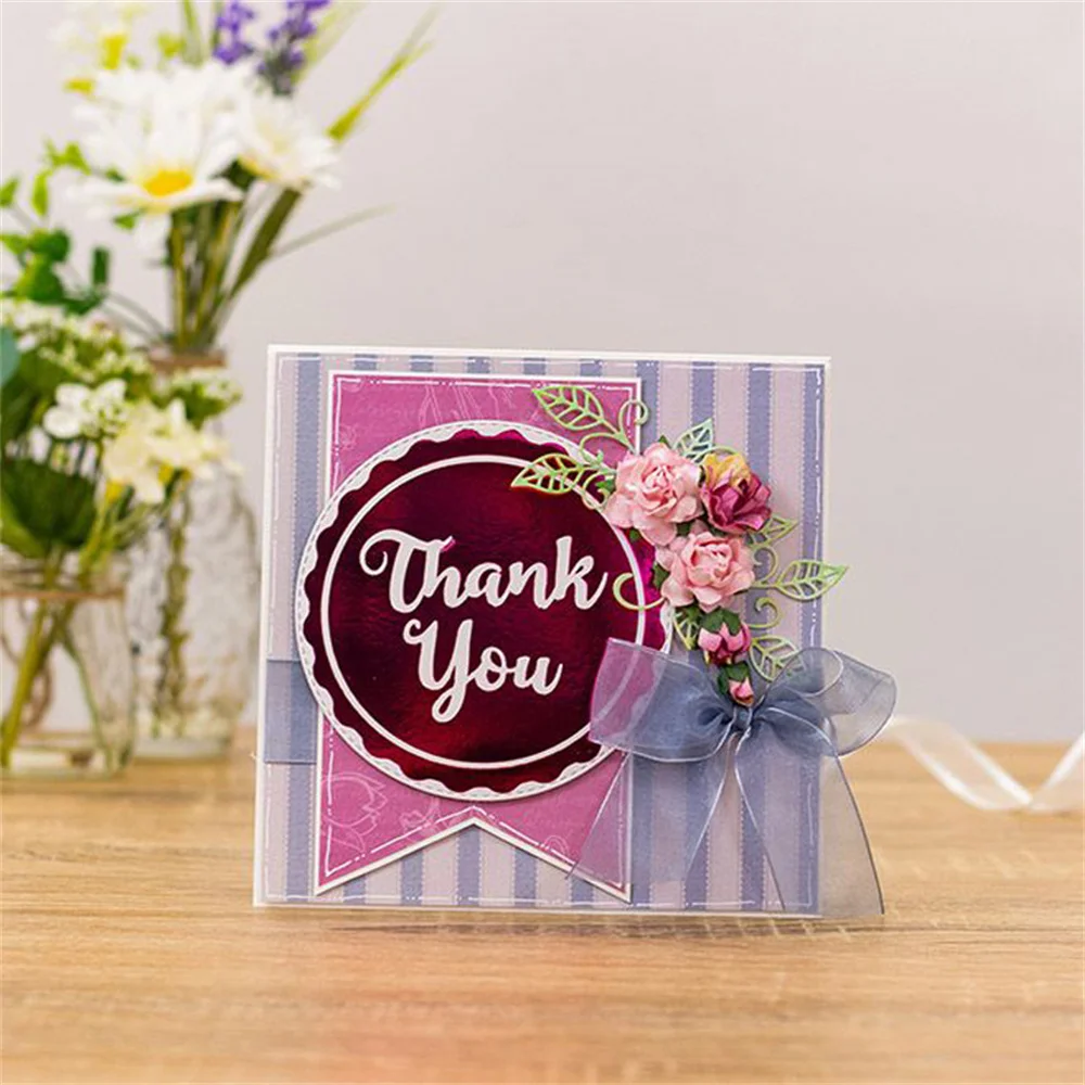 Happy Birthday Thank You Sentiments Hot Foil Plate For DIY Scrapbooking Decoration Paper Craft Album Card Making
