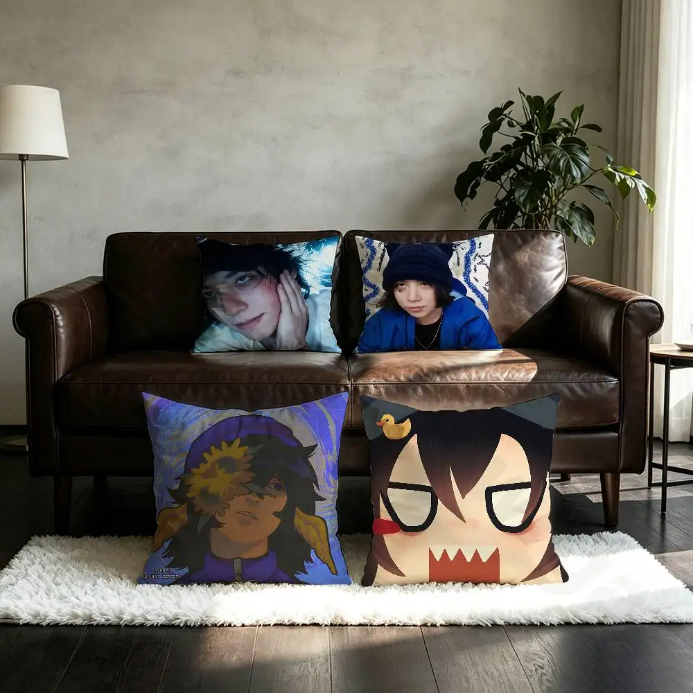 Q-Quackity Pillow Case Sofa Living Room Bedroom Headboard Backrest Cushion Square Cushion Nap Time
