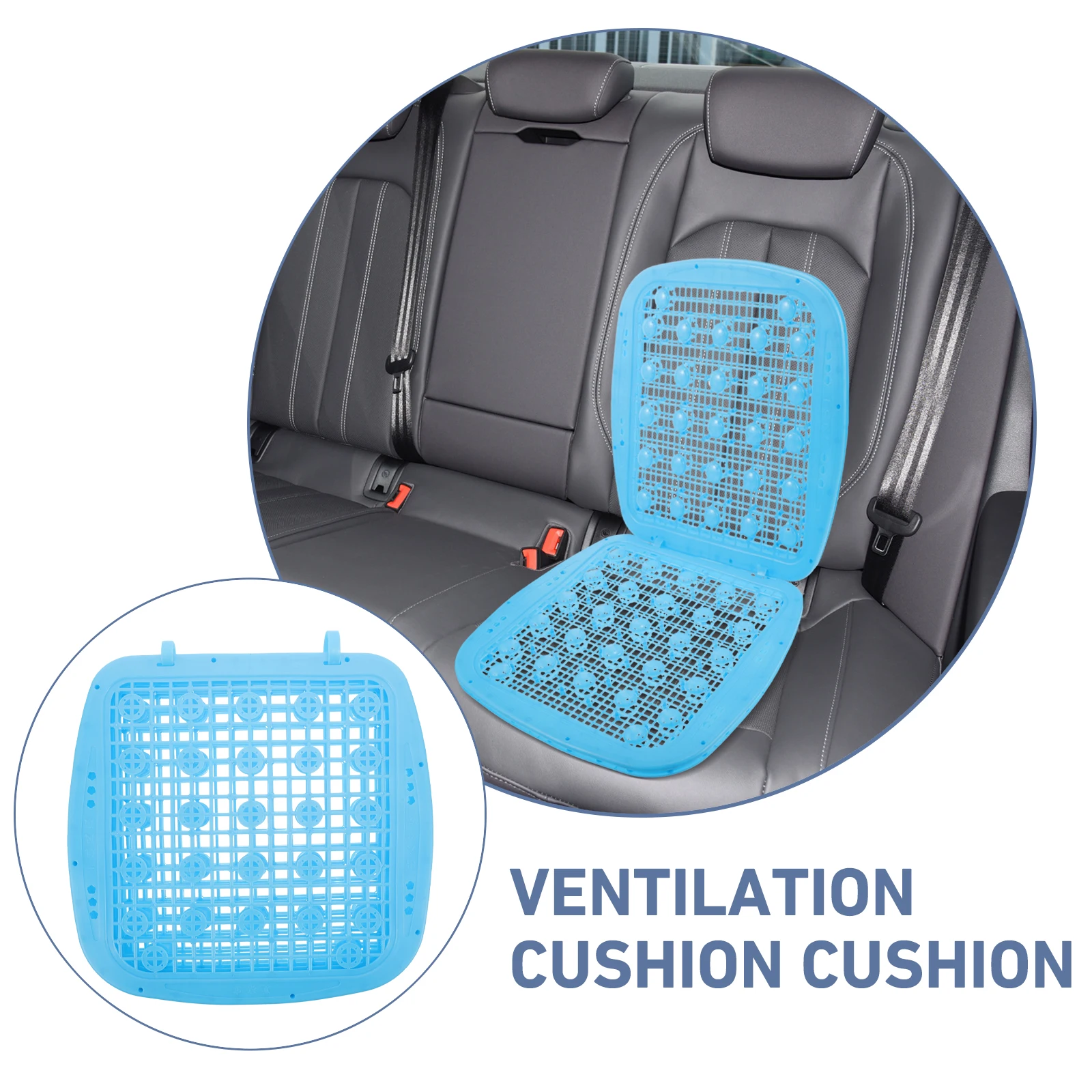 

Summer Plastic Seat Cushion Double Layer Blue Universal Car Van Truck Breathable Ventilated Automotive Seats Pad