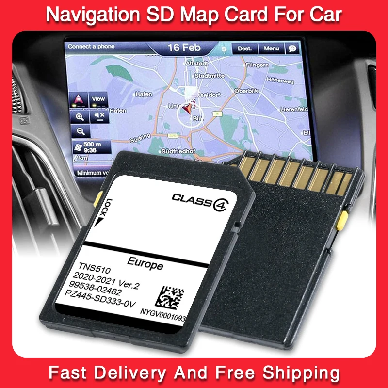 The Latest and Original Maps of The Whole of Europe Version 2021 for Toyota TNS510 Navigation SD Card PZ445-SD333-0U