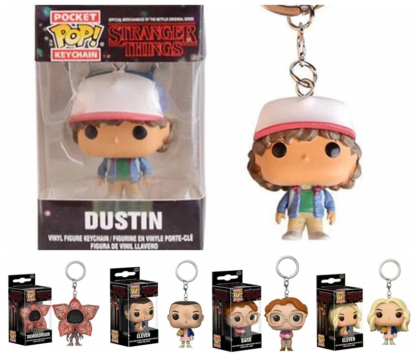 13 stylów FUNKO Stranger brelok jedenaście Dustin Barb steve Demogorgon figurki zabawki z pudełkiem