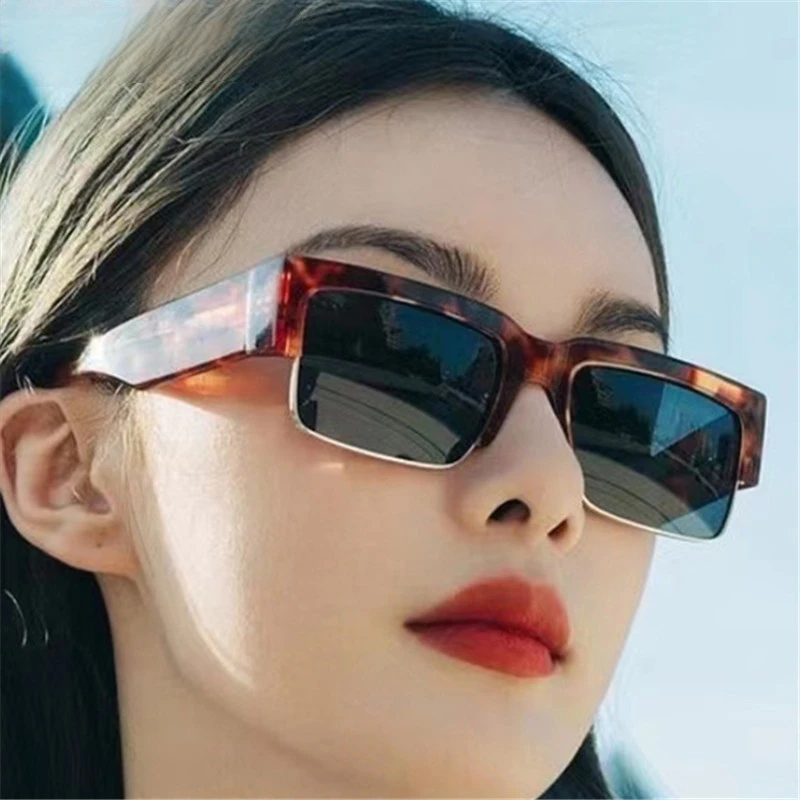 2023 Fashion Square Sunglasses Men Vintage Half Frmae Sun Glasses for Women Luxury Brand Designer UV400 Mirror