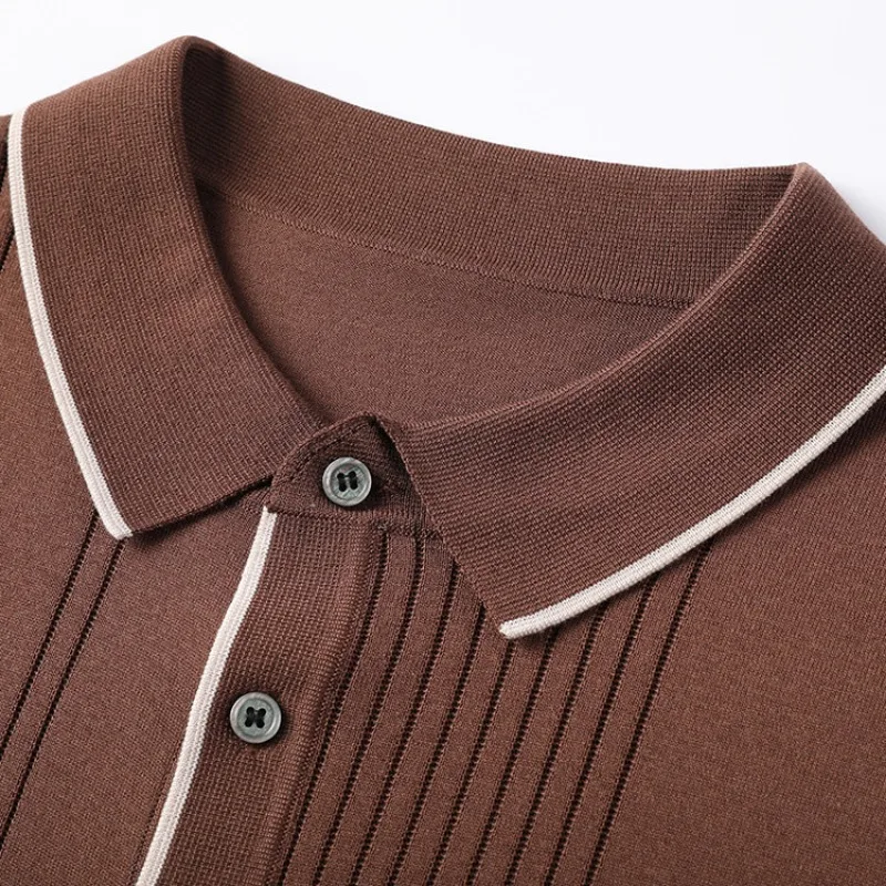 Luxury Silk Linen Men T Shirt Breathable Short Sleeve Summer Essential Lightweight Comfortable Casual Tops
