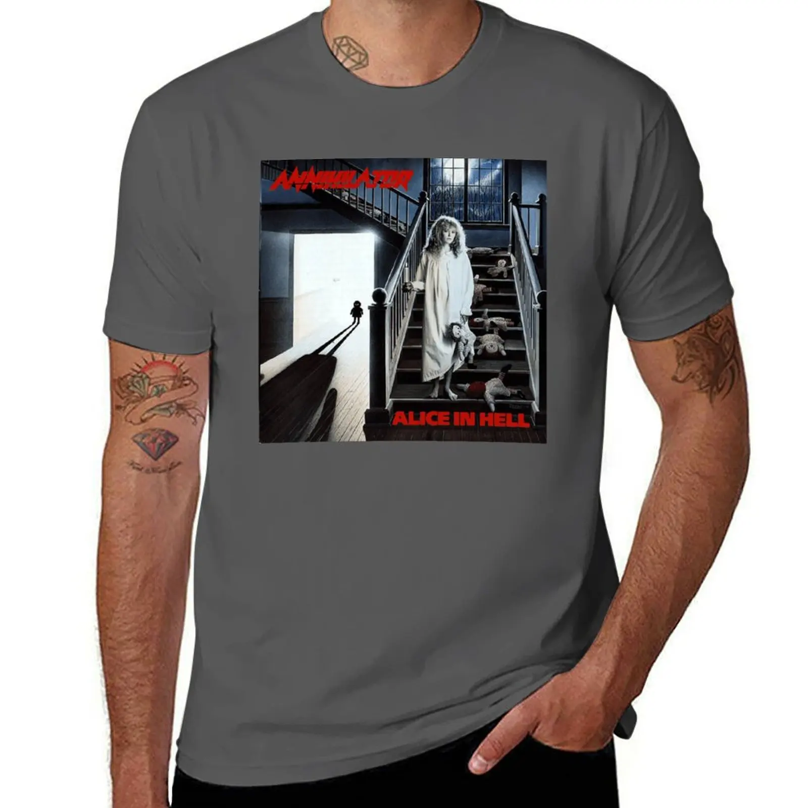 

Annihilator - Alice in Hell album 1989 T-Shirt Plus Size Simple Casual Top