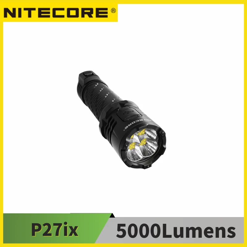 

NITECORE P27iX 5000 Lumens Tactical Flashlight Customizable Variable Beam Pattern Military USB-C Troch Light with Li-ion Battery