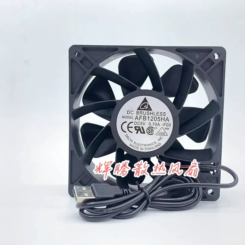 新品ダブルボールusb大風量dcファン5v高速ファン12cm-12038冷却ファン用