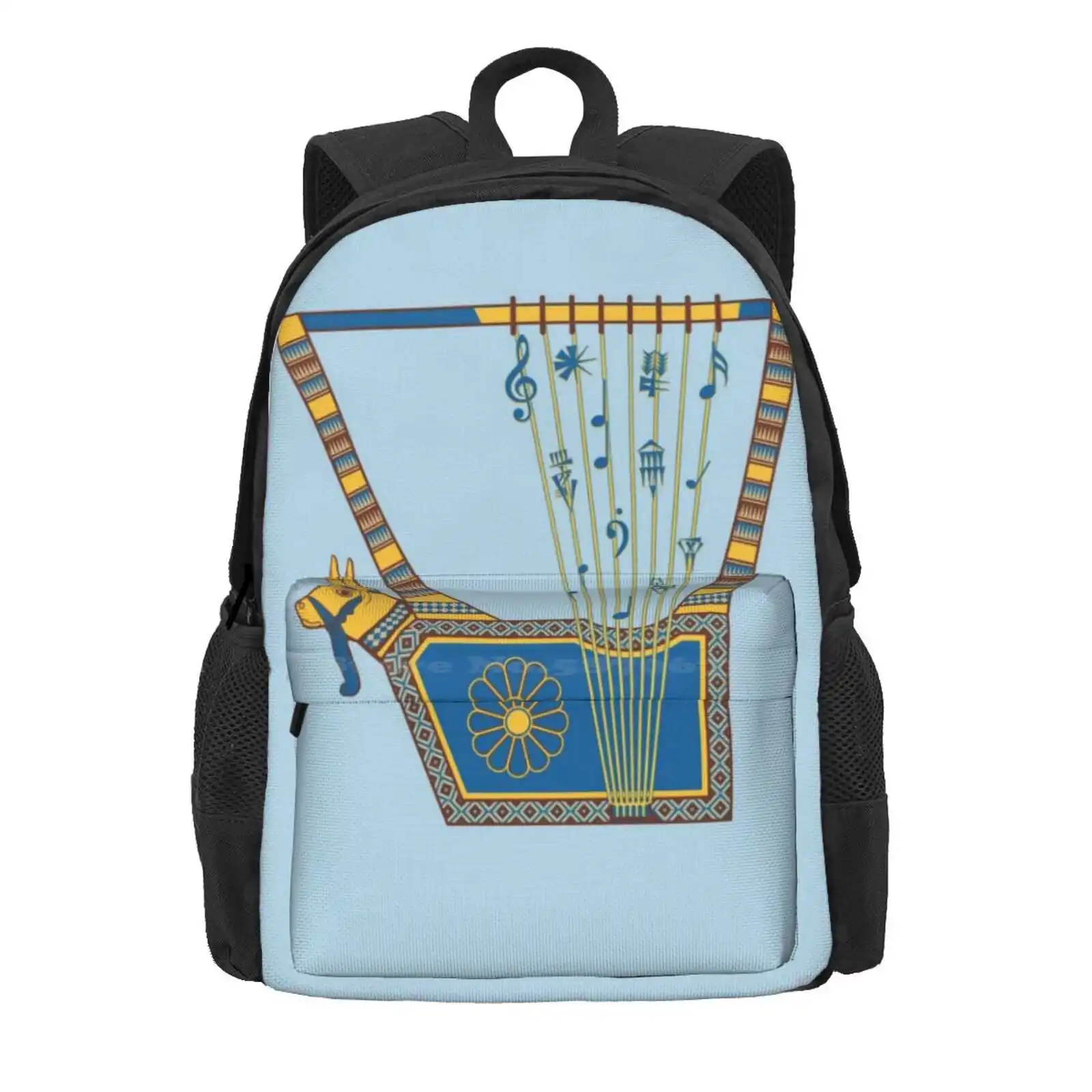 Lyres Of Ur - Babylon Hot Sale Schoolbag Backpack Fashion Bags Enki Sumerian Babylonian Assyrian Akkadian Mesopotamian Anunnaki