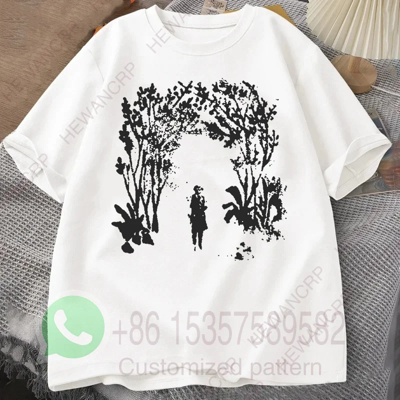 Abstract Painting T-shirt Men's Tracksuit O-neck Short-sleeved Tops Summer Casual Pullover Sportswear Cotton Fashion Streetwear