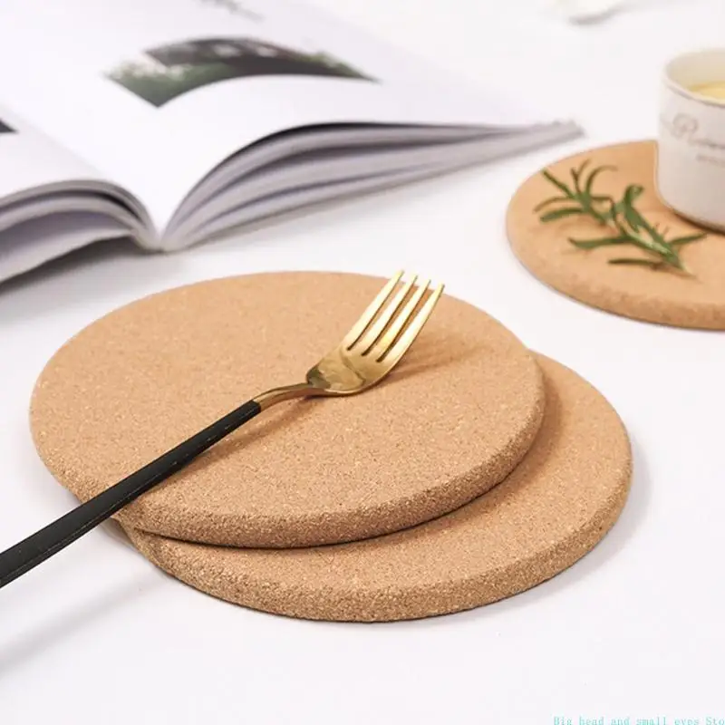 581C Round Wooden Hot Pad 19cm Diameter Heatproof Kitchen Essential Protects Fronts From Scorching Pan Pot And Serving Dishes