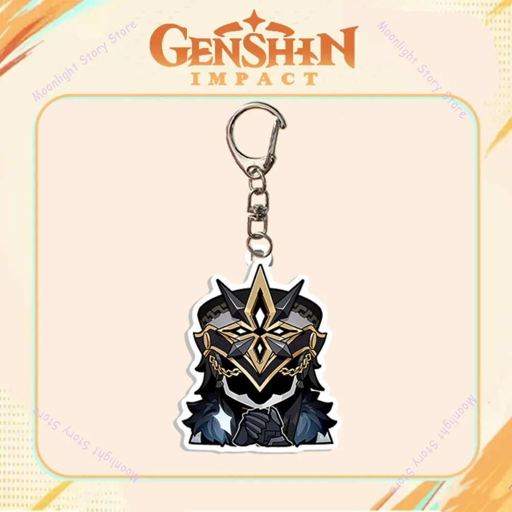 جينشين إمباكت تشيبي ستايل أنيمي ميرش المفاتيح الكابتن ماراني كاتسينا قلادة لتزيين حقائب الظهر مفاتيح الهواتف المحمولة